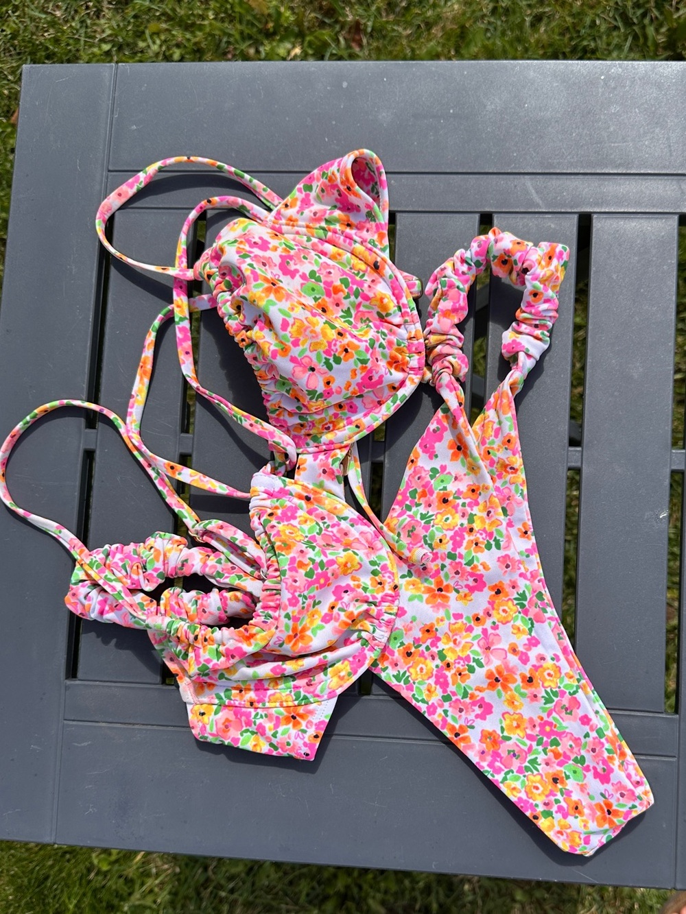 Floral Pink bikini - Bright Pink Floral
